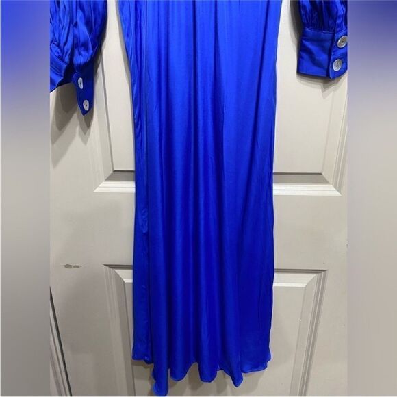 Farm Rio NWT Knotted Midi Dress in Blue Size Small - Picture 13 of 16